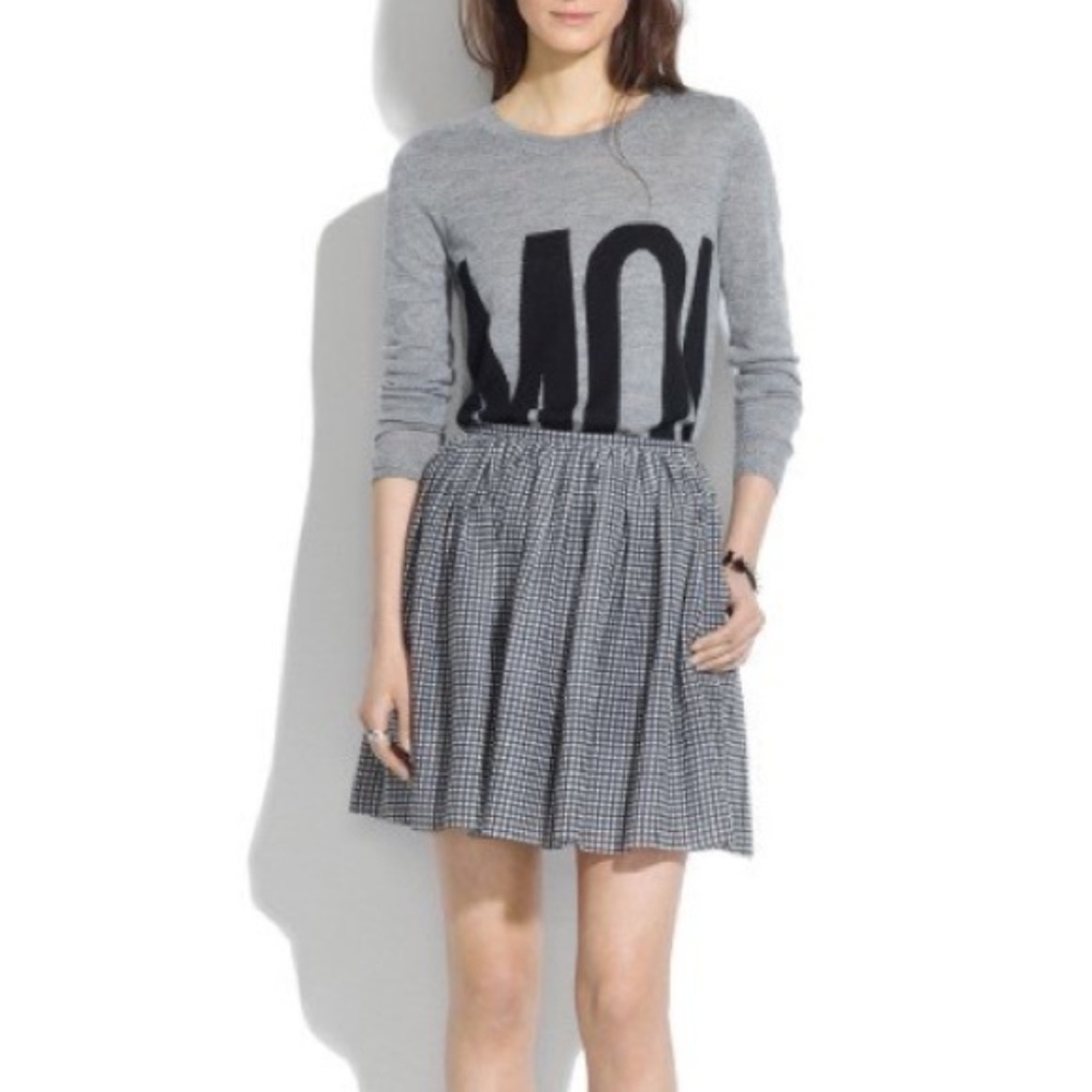Madewell Gingham Shirred Skirt